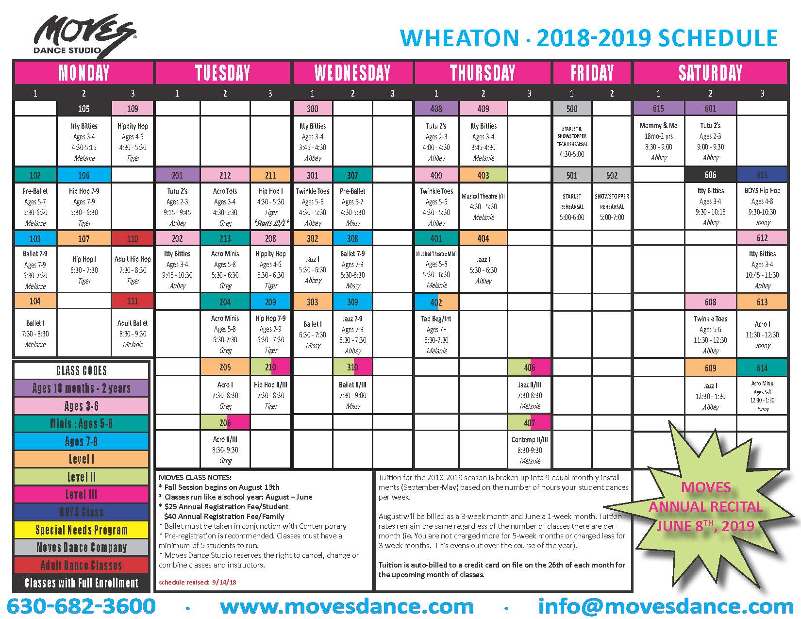 Wheaton Class Schedule Moves Dance Studio