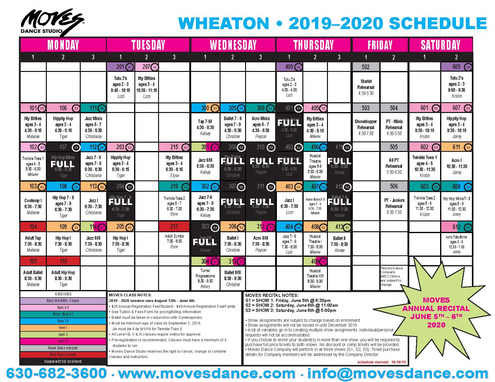 Wheaton Class Schedule Moves Dance Studio