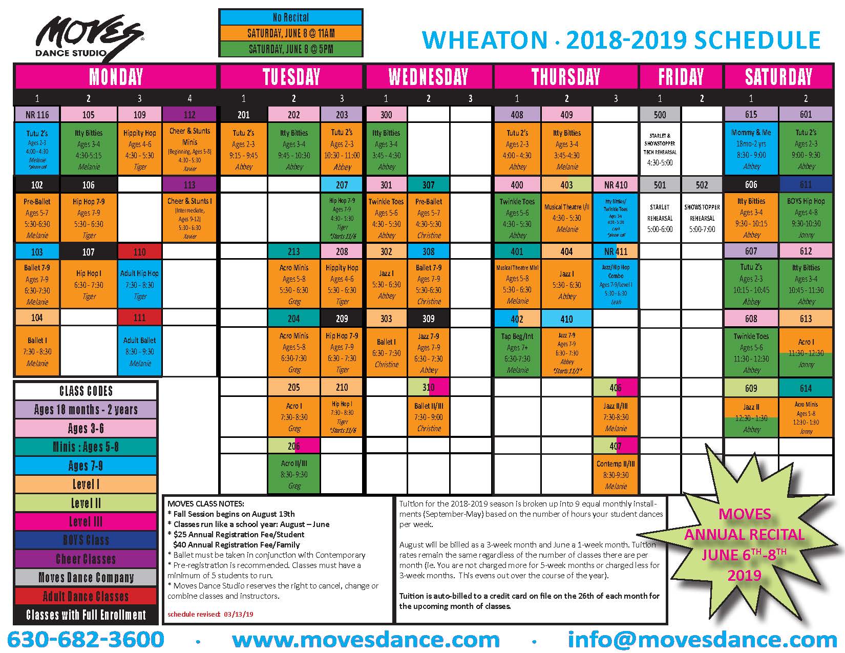 Wheaton Class Schedule Moves Dance Studio